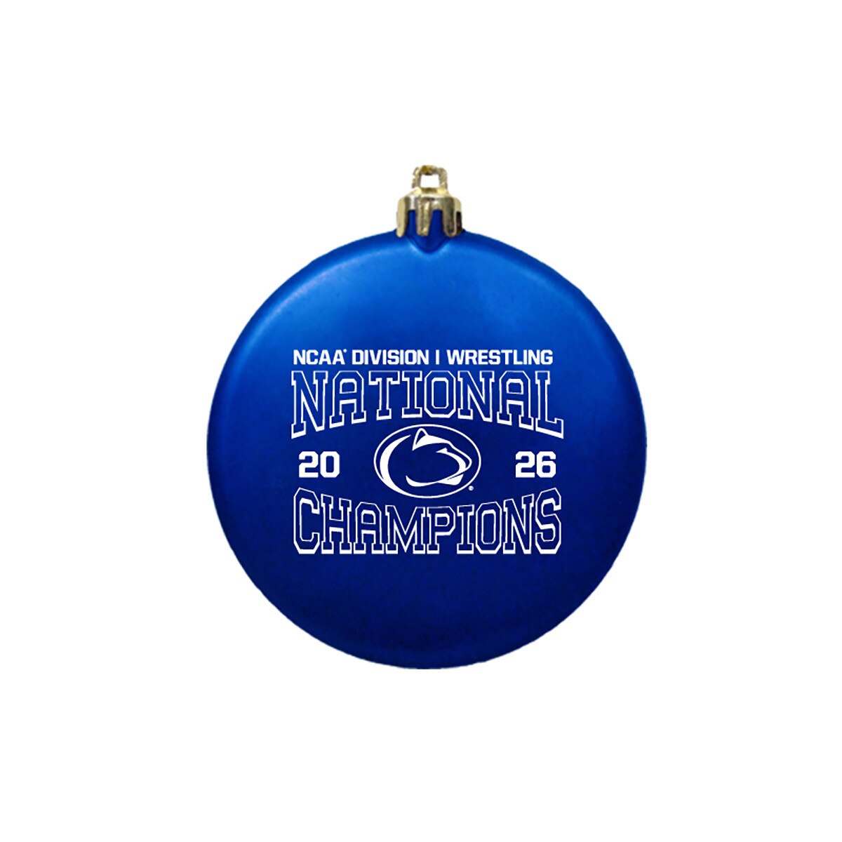 blue ornament Wrestling National Champions 2026 Penn State